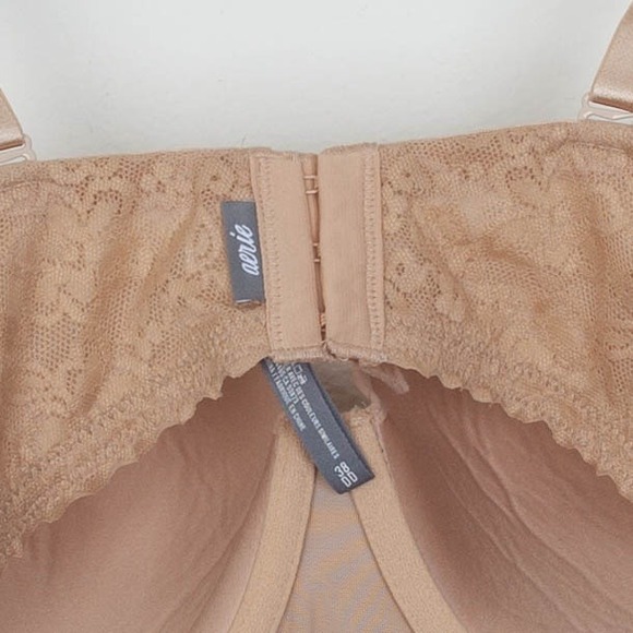 Aerie Strapless Push Up Lace Trim Convertible Bra Nude Size 38DD Underwire - Picture 4 of 5